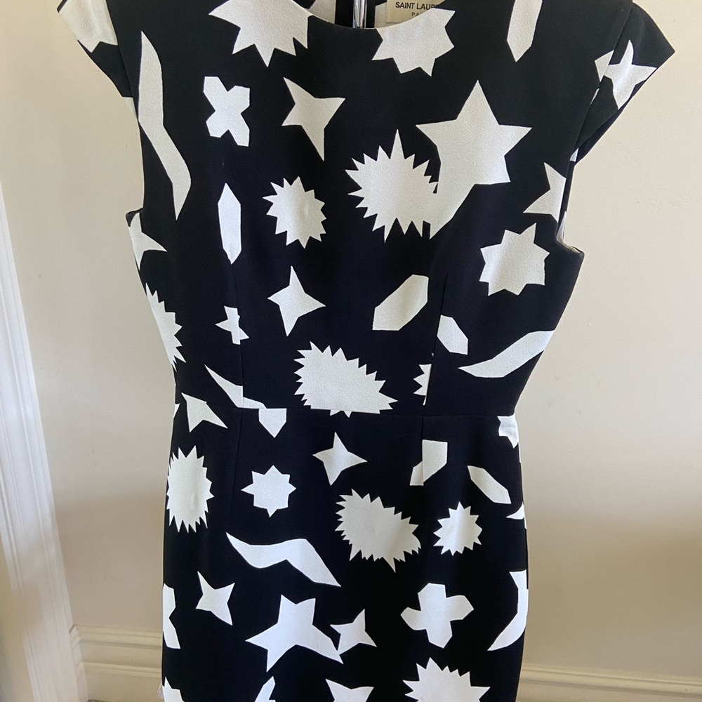 Saint Laurent Black and White Dress